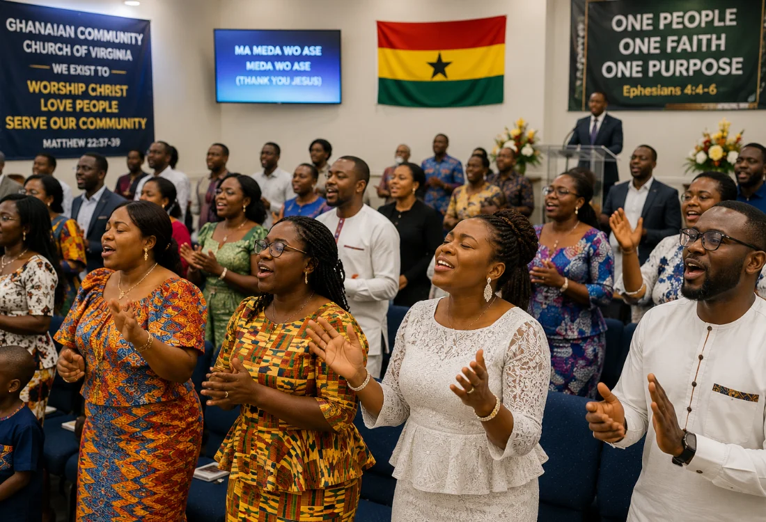 Church community using a Twi learning program